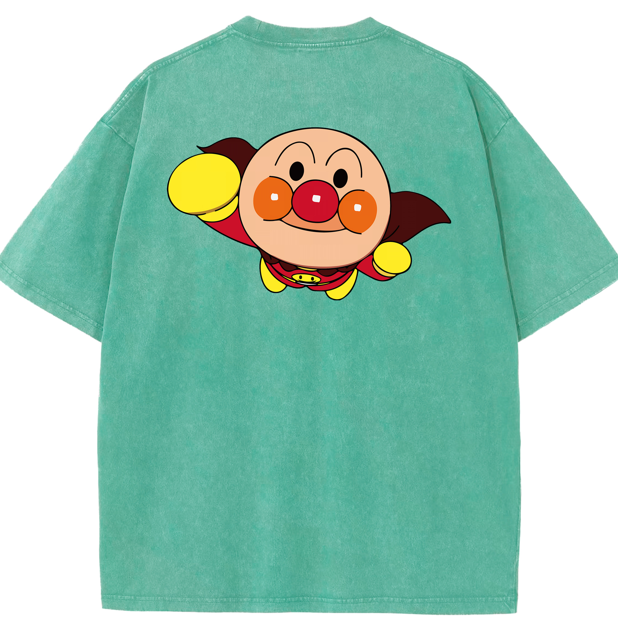 （画像用） アンパンマン Anpanman 綿100% ヴィンテージ風 半袖Tシャツ（背面プリント）